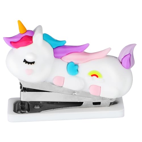 PLAFOPE Kleiner Cartoon Einhorn Heftgerät Tragbarer Mini Hefter für Schule Büro und Zuhause Niedlicher Handhefters für Schüler und Schülergeschenke zum Schulanfang PLAFOPE Kleiner Cartoon Einhorn Heftgerät Tragbarer Mini Hefter für Schule Büro und Zuhause Niedlicher Handhefters für Schüler und Schülergeschenke zum Schulanfang von PLAFOPE