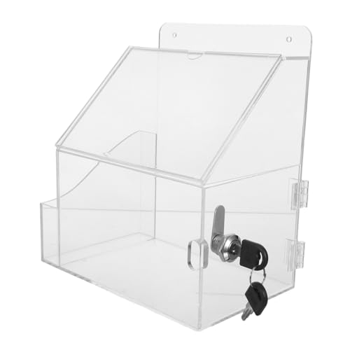 PLAFOPE Mehrzweck Spendenbox aus Acryl mit Schloss und Schildhalter Transparente Wahlurne für Wohltätigkeit Vorschläge Abstimmungen Kompaktes Design PLAFOPE Mehrzweck Spendenbox aus Acryl mit Schloss und Schildhalter Transparente Wahlurne für Wohltätigkeit Vorschläge Abstimmungen Kompaktes Design von PLAFOPE