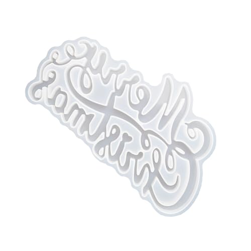 PLAFOPE Merry Christmas Buchstaben Silikonform DIY Weihnachtsanhänger Gießform für Kreative Handarbeiten und Bunte Hängende Dekorationen von PLAFOPE