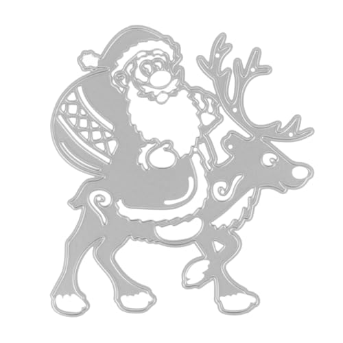 PLAFOPE Metall Stanzformen Weihnachtsmann Carbonstahl Prägeschablone DIY Basteln Weihnachten Schneiden Stencil für Karten Scrapbooking Festliche Deko von PLAFOPE