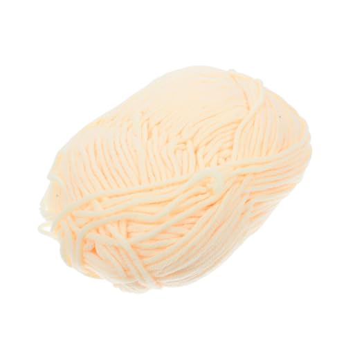 PLAFOPE Milch Baumwollgarn Fach Warm und Hautfreundlich Handgewebtes Garn für Stricken und Häkeln von Mützen Schals Pullovern DIY Projekte Gelb von PLAFOPE