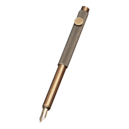 PLAFOPE Mini Messing Füllfederhalter Feine Spitze Glattes Schreiben Tragbarer Kalligraphie Stift für Anfänger Büro Schule von PLAFOPE