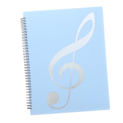 PLAFOPE Musikordner mit Spiralgebundener Notenordner Langlebiger Organizer Silber Blauer Musikmappe für Musikdateien und Dokumentenablage PLAFOPE Musikordner mit Spiralgebundener Notenordner Langlebiger Organizer Silber Blauer Musikmappe für Musikdateien und Dokumentenablage von PLAFOPE