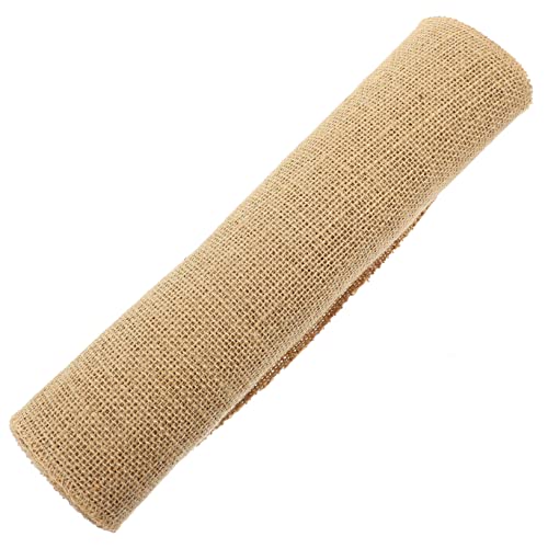 PLAFOPE Natürlicher Flachsstreifen Juteband für DIY Tischläufer Rustikale Geschenkverpackung Vielseitig Einsetzbar für Party Deko und Handwerkskunst Festliche Tischdekoration von PLAFOPE
