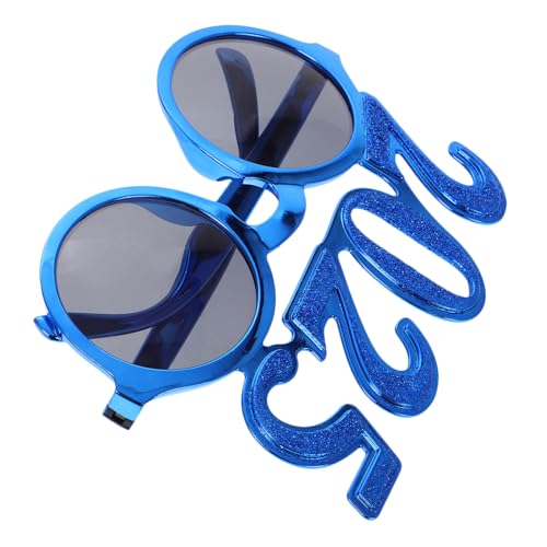 PLAFOPE Neujahrsbrille Buntes Pc-material Leichte Lustige Partybrille für Silvester Foto Requisite Trendige Zahlenbrille für Festliche Feiern und Freunde von PLAFOPE