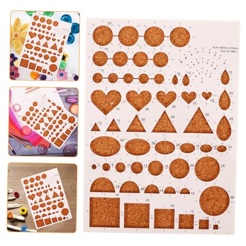PLAFOPE Papier Quilling Werkzeug Quilling Board aus Kork und Abs Präzise DIY Vorlage für Papierstreifen Künstler Anfänger Geeignet für Grußkarten Wandkunst Bastelbedarf von PLAFOPE