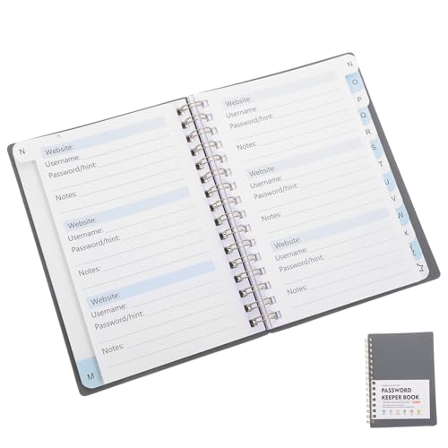 PLAFOPE Passwort Buch mit Bunten Alphabetischen Registerkarten Spiral notizbuch für Passwort management Kompaktes Portables Logbuch zur Sicheren Passwortverwaltung und Adressorganisation PLAFOPE Passwort Buch mit Bunten Alphabetischen Registerkarten Spiral notizbuch für Passwort management Kompaktes Portables Logbuch zur Sicheren Passwortverwaltung und Adressorganisation von PLAFOPE