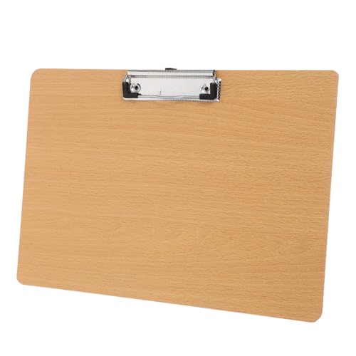PLAFOPE Schreibbrett aus Dichteplatte mit Metallclip Robustes Clipboard für Künstler und Büro Flaches Zeichenbrett Vielseitig Einsetzbar Stabil und Widerstandsfähig gegen Verformung von PLAFOPE