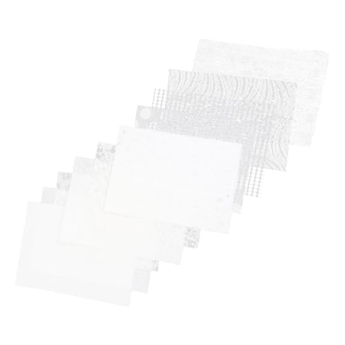 PLAFOPE Scrapbooking Hintergrundpapier Teilig Weißes Netzgewebe Dekoratives Bastelpapier für DIY Handwerk Notizbuch Tagebuch Geschenkverpackung und Fotoalben Gestaltung von PLAFOPE