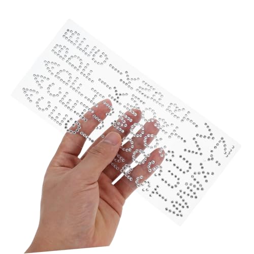 PLAFOPE Selbstklebende Glitzer Buchstabenaufkleber Bogen Diamant Strass Sticker für Abschlusskappe Basteln Scrapbooking Zahl und Buchstaben Aufkleber für Cap Crafts von PLAFOPE