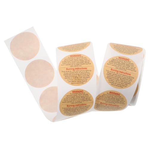 PLAFOPE Selbstklebende Kerzenwarnetiketten Rund Ablösbare Sicherheitsaufkleber für Kerzengläser Klare Warnhinweise für Kerzenherstellung und Vielseitig Verwendbar im Haushalt und Büro PLAFOPE Selbstklebende Kerzenwarnetiketten Rund Ablösbare Sicherheitsaufkleber für Kerzengläser Klare Warnhinweise für Kerzenherstellung und Vielseitig Verwendbar im Haushalt und Büro von PLAFOPE