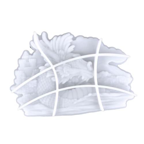 PLAFOPE Silikonform Drachenkopf Gießform Epoxidharz Silikonform für DIY Wanddekoration Flexible Silikon Gießform für Kreative Harzkunst und Bastelprojekte von PLAFOPE