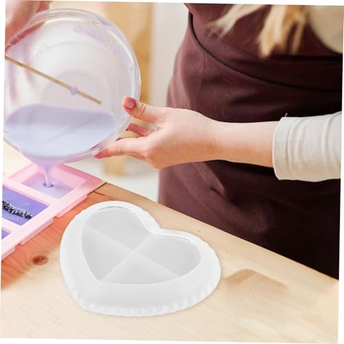 PLAFOPE Silikonform Herzbox DIY Gießform Flexible Aufbewahrungsbox für Epoxidharz Schmuckaufbewahrung Handgefertigte aus Lebensmittelechtem Silikon Langlebig und Einfach zu Reinigen von PLAFOPE