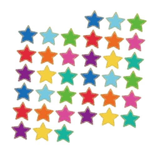 PLAFOPE Stern Karton Ausschnitte Bunte Sternform Papierschmuck für Pinnwanddekoration Vielseitig für Schule Diy Bastelprojekte Klassenraumdeko Teilig mit Farben Inklusive Klebepunkte von PLAFOPE