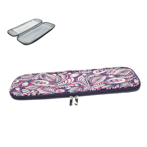 PLAFOPE Strickzubehör Aufbewahrungstasche aus Strapazierfähigem Oxfordstoff Praktische Projekttasche für Häkelnadeln und Stricknadeln Handliches Strickzeug Organizer Bag in Lila von PLAFOPE