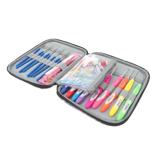 PLAFOPE Teiliges DIY Häkelset für Anfänger Softgriffe Aluminium Häkelnadeln Mit Garn Zubehör und Canvas Tragetasche Geeignet für Handarbeiten Wie Decken Mützen Schals für Erwachsene PLAFOPE Teiliges DIY Häkelset für Anfänger Softgriffe Aluminium Häkelnadeln Mit Garn Zubehör und Canvas Tragetasche Geeignet für Handarbeiten Wie Decken Mützen Schals für Erwachsene von PLAFOPE