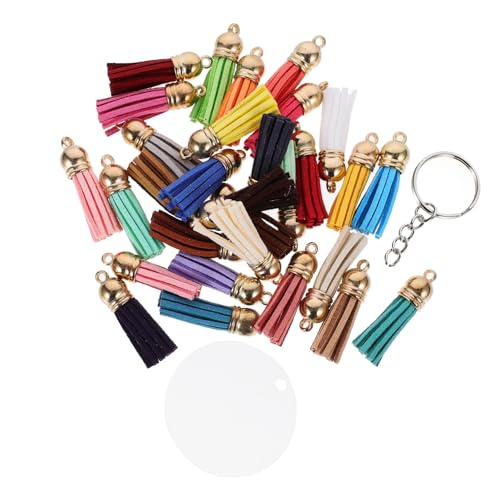 PLAFOPE Teiliges DIY Schlüsselanhänger mit Acryl blanks und Bunten Lederquasten Abnehmbar Beschreibbar Langlebig Leicht Mit Zubehör für Personalisierte Schlüsselringe und Taschenanhänger PLAFOPE Teiliges DIY Schlüsselanhänger mit Acryl blanks und Bunten Lederquasten Abnehmbar Beschreibbar Langlebig Leicht Mit Zubehör für Personalisierte Schlüsselringe und Taschenanhänger von PLAFOPE