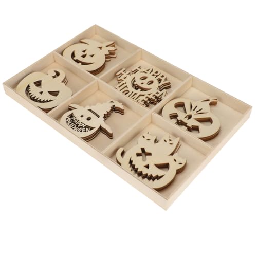 PLAFOPE Teiliges Halloween Holzanhänger Robuste Holzdeko mit Fächern Kreative Halloween Dekoration für Party und Heim Bemalbar Festliche Atmosphäre Langlebig PLAFOPE Teiliges Halloween Holzanhänger Robuste Holzdeko mit Fächern Kreative Halloween Dekoration für Party und Heim Bemalbar Festliche Atmosphäre Langlebig von PLAFOPE