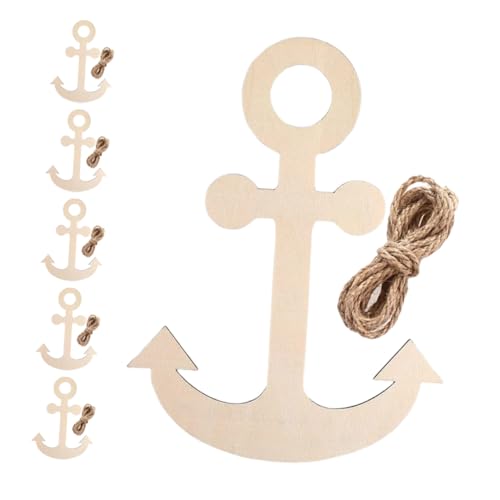 PLAFOPE Teiliges Holzanker Deko aus Robustem Holz Unvollendete Meeres Holzanhänger für DIY Themen Mediterrane Küstenstil Bastelobjekte für Nautische Wanddekoration PLAFOPE Teiliges Holzanker Deko aus Robustem Holz Unvollendete Meeres Holzanhänger für DIY Themen Mediterrane Küstenstil Bastelobjekte für Nautische Wanddekoration von PLAFOPE