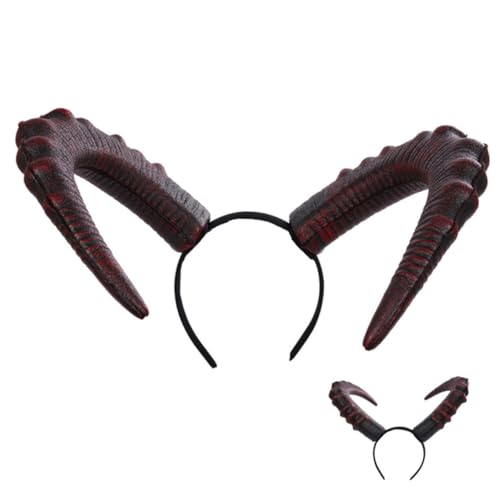PLAFOPE Teufelshörner Haarreif Großes Kostüm Accessoire Modischer Kopfschmuck für Frauen Halloween Fasching Karneval Party Cosplay Stirnband PLAFOPE Teufelshörner Haarreif Großes Kostüm Accessoire Modischer Kopfschmuck für Frauen Halloween Fasching Karneval Party Cosplay Stirnband von PLAFOPE