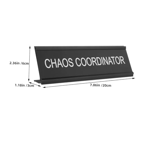 PLAFOPE Tischkarte des Mediators Schreibtischplatte für - Neuartiges Schreibtischzubehör -Schild, Bürodekoration - -Zeichen Aluminiumlegierung Schwarz von PLAFOPE