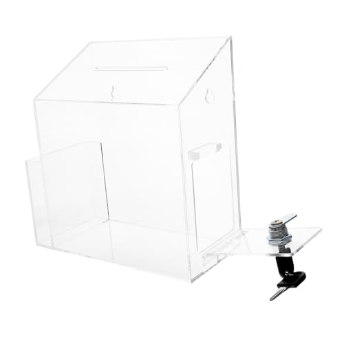 PLAFOPE Transparente Acryl Spendenbox mit Schloss Kratzfeste Kompakte Vorschlags und Wahlurne für Büro Vereine und Charity Events Leicht zu Reinigen Platzsparend PLAFOPE Transparente Acryl Spendenbox mit Schloss Kratzfeste Kompakte Vorschlags und Wahlurne für Büro Vereine und Charity Events Leicht zu Reinigen Platzsparend von PLAFOPE