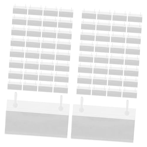 PLAFOPE Transparenter Kunststoff etikettenhalter mit Einfachem Schnappverschluss für Preisschilder Geeignet für Metallregale Körbe in Supermärkten Einzelhandel und Lager von PLAFOPE