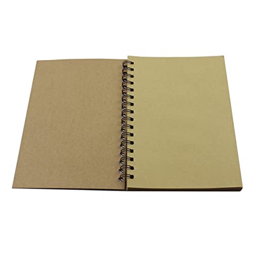 PLAFOPE Vintage Spiral Notizbuch Robustes Kraftpapier für Zeichnungen Notizen Planungen für Studenten Büro Leicht und Tragbar von PLAFOPE