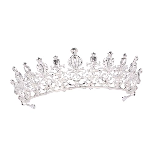 PLAFOPE Vintage Strass Hochzeit Krone Strasssteinen Antirostend Eleganter Haarschmuck für Damen Braut und Halloween Kostüm Klassisches Design Langlebig und Glänzend von PLAFOPE