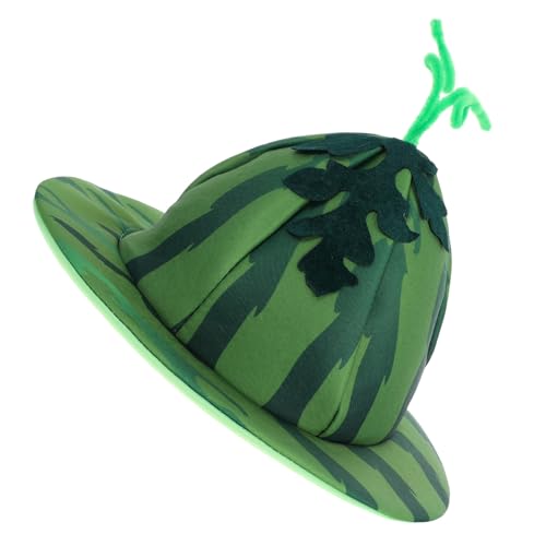 PLAFOPE Wassermelonen Kostüm Hut Lustiger Partyhut für Erwachsene Fruchtiges Accessoire für Halloween Weihnachten Geburtstagsfeiern und Karneval Bequemer Erwachsenenkopfschmuck von PLAFOPE