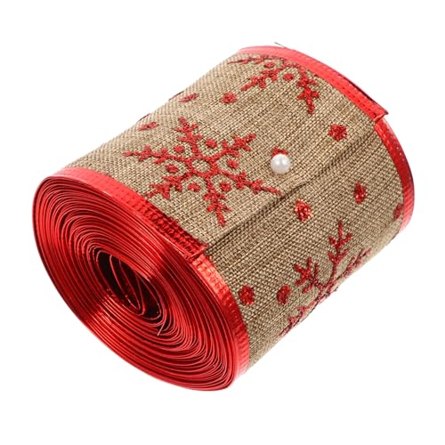 PLAFOPE Weihnachtliches Bronziertes Dekoband Breit DIY Schleifenband für Party- Hochzeits Weihnachtsdeko Waschbar Langlebig Festliche Bastelverwendung von PLAFOPE
