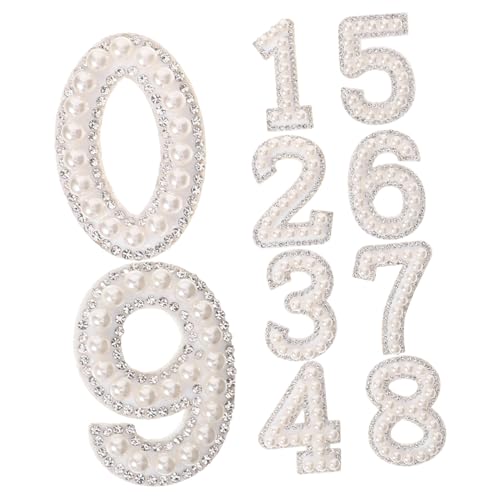 PLAFOPE Weiße Strass Zahlen Patches zum Aufbügeln Teiliges Flexible und Hautfreundliche Bügelbilder für DIY Kleidung Dekoration und Reparatur Langlebige Zahl Applikationen für Jacken und PLAFOPE Weiße Strass Zahlen Patches zum Aufbügeln Teiliges Flexible und Hautfreundliche Bügelbilder für DIY Kleidung Dekoration und Reparatur Langlebige Zahl Applikationen für Jacken und von PLAFOPE