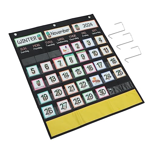 PLAFOPE Wöchentlicher Kalenderhängebeutel aus Langlebigem Material mit Großen Taschen für Einfache Organisation Multifunktional für Zuhause und Klassenzimmer Lernhilfsmittel von PLAFOPE