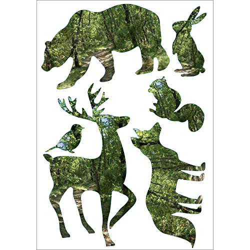 PLAGE Electrostatic Sticker Animals, Plastik, Green, 29,7 x 0,1 x 21 cm von PLAGE