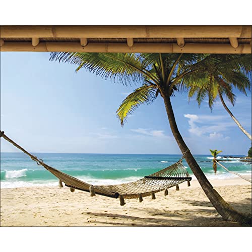 PLAGE 140436 Wandaufkleber Trompe L'œil Fenster Effekt - Urlaub, Vinyl, Mehrfarbig, 75 x 0, 1 x 60 cm von PLAGE