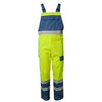 PLANAM® unisex Warnschutz-Latzhose MAJOR PROTECT warngelb, kornblau Größe 106 von PLANAM®