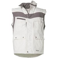 PLANAM® unisex Winterweste PLALINE weiß, zink Größe 2XL von PLANAM®