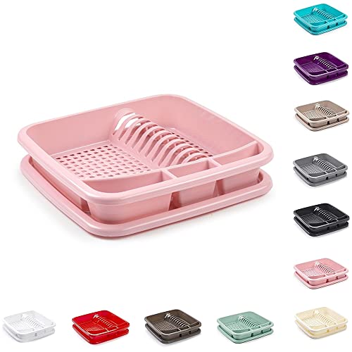 plastific Abtropfgestell aus Kunststoff, für Geschirr, Besteck, Küchenutensilien, Abtropfgestell, Abtropfgestell, Abtropfgestell, Küchenhelfer, 39 x 39 x 7,5 cm, Rosa plastific Abtropfgestell aus Kunststoff, für Geschirr, Besteck, Küchenutensilien, Abtropfgestell, Abtropfgestell, Abtropfgestell, Küchenhelfer, 39 x 39 x 7,5 cm, Rosa von PLASTIFIC