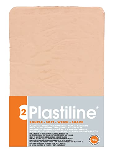 J. Herbin Herbin 7250T - Plastilin für den Modellbau, 750g, zum modelieren, HG50, flexibel, 1 Block, Rosa von PLASTILINE