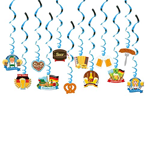 Oktoberfest Hängende Strudel Dekorationen,24 Stück Oktoberfest Deko Set,Oktoberfest Deckenhänger Wirbel Spiral Girlande für Bayrisch Deko Oktoberfest Party bayrische Deko Oktoberfest Hängende Strudel Dekorationen,24 Stück Oktoberfest Deko Set,Oktoberfest Deckenhänger Wirbel Spiral Girlande für Bayrisch Deko Oktoberfest Party bayrische Deko von PLATEYTR