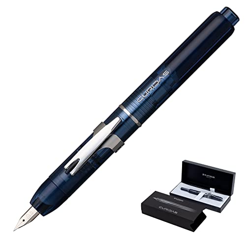 PLATINUM Curidas PKN7000-50M Füllfederhalter/M Medium/Einziehbar/Blau/Handgefertigt/mit Geschenkbox/Füllhalter, 1 Stück (1er Pack) PLATINUM Curidas PKN7000-50M Füllfederhalter/M Medium/Einziehbar/Blau/Handgefertigt/mit Geschenkbox/Füllhalter, 1 Stück (1er Pack) von PLATINUM