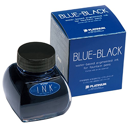 PLATINUM Füllfederhalter-Tintenflasche, 60 ml, Blau/Schwarz, INK-1200#3 von PLATINUM