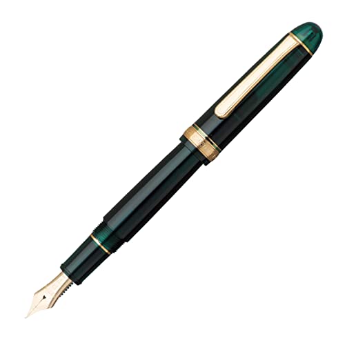 PLATINUM Japanischer Füllfederhalter #3776 Century Gold Trim Laurel Green SF/Grün/ 0,30-036 mm/Handgefertigt/Feder aus 14-Karätigem Gold/mit Geschenkbox/Füllhalter, PNB15000-41SF PLATINUM Japanischer Füllfederhalter #3776 Century Gold Trim Laurel Green SF/Grün/ 0,30-036 mm/Handgefertigt/Feder aus 14-Karätigem Gold/mit Geschenkbox/Füllhalter, PNB15000-41SF von PLATINUM