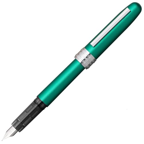 PLATINUM Plaisir PGB-1500#45 Füllfederhalter/Federstärken: M Medium Mittlere/Farbe: Teal Green/Grün/Handgefertigt/mit Geschenkbox/Füllhalter von PLATINUM