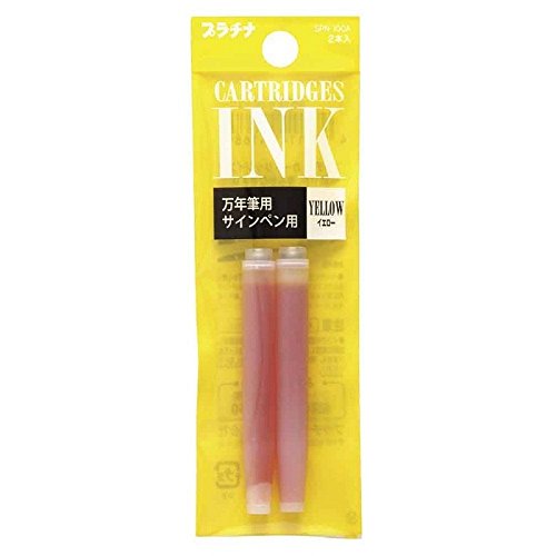 PLATINUM Preppy Marker- und Füllfederhalter-Nachfüllpatrone, gelbe Tinte, 2 Stück PLATINUM Preppy Marker- und Füllfederhalter-Nachfüllpatrone, gelbe Tinte, 2 Stück von PLATINUM