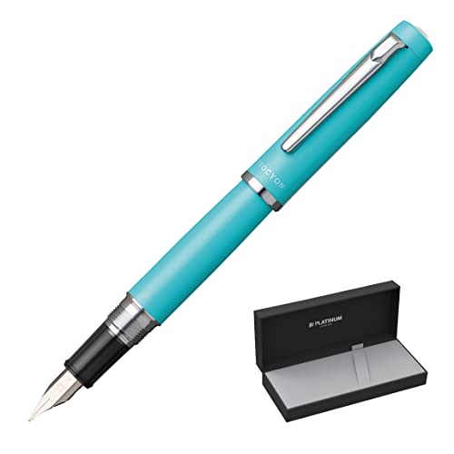 PLATINUM Procyon PNS-5000#52 Füllfederhalter/Federstärken: F Fein/Farbe: Turquoise Blue/Handgefertigt/mit Geschenkbox/Füllhalter, 1 Stück (1er Pack) von PLATINUM