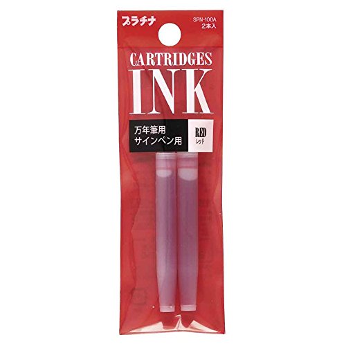 PLATINUM Preppy Marker- und Füllfederhalter-Nachfüllpatrone, rote Tinte, 2 Stück PLATINUM Preppy Marker- und Füllfederhalter-Nachfüllpatrone, rote Tinte, 2 Stück von PLATINUM
