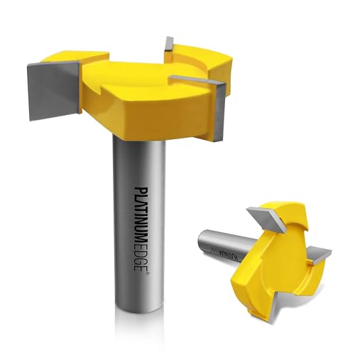PLATINUMEDE CNC Planfräser für Oberfräse, 3 Flügel Planfräser, 12.7 mm Schaft, 51 mm Schnitt Durchmesser, Hobelfräser, Spoilboard Oberfläche Fräser Bit, für Holzbearbeitung PLATINUMEDE CNC Planfräser für Oberfräse, 3 Flügel Planfräser, 12.7 mm Schaft, 51 mm Schnitt Durchmesser, Hobelfräser, Spoilboard Oberfläche Fräser Bit, für Holzbearbeitung von PLATINUMEDGE