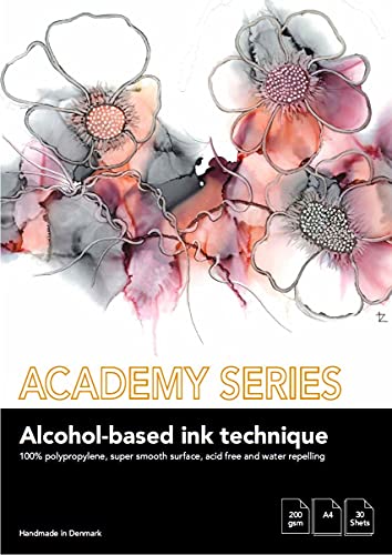PLAY-CUT Series, Alcohol ink Technique, A4, 200g/m2, 30 blatt, PK5704, Weiss von PLAY-CUT