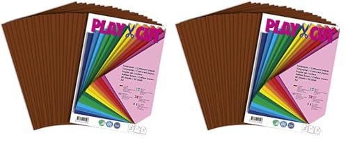 PLAY-CUT Tonpapier A4 Kaffeebraun (130g/m2) | 20 Bogen Din A4 Papier zum Basteln Drucken | Dickes Bedruckbares Bastelpapier Set und Druckerpapier A4 | Premium Tonzeichenpapier & Craft Paper von PLAY-CUT